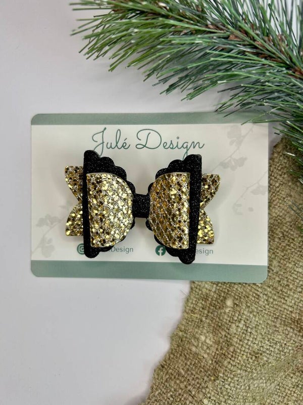 Haarclip goud / zwart