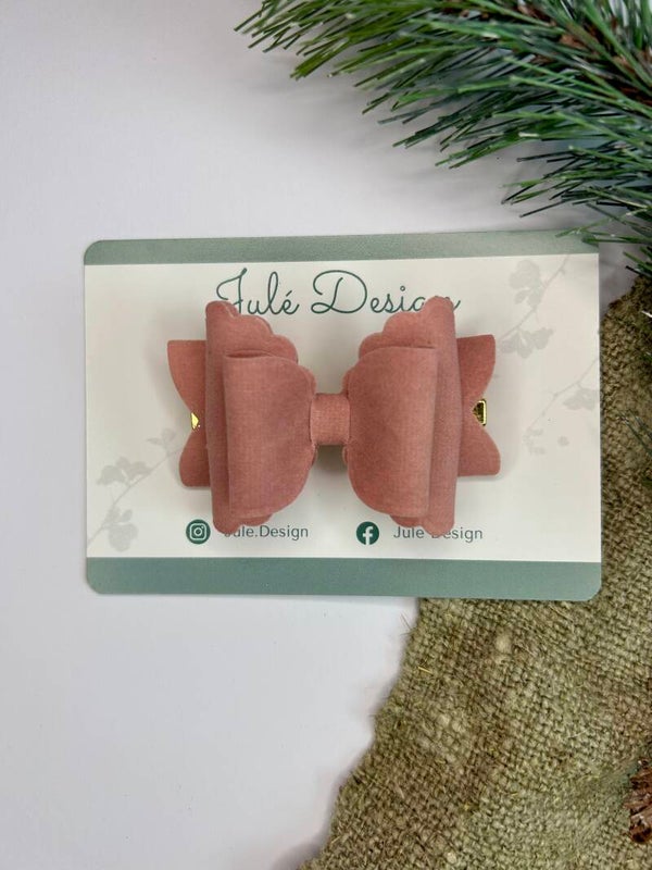 Haarstrik fluweel oud roze