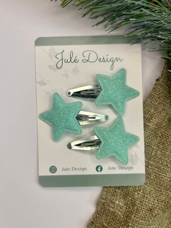 Haarspeldjes ster licht blauw