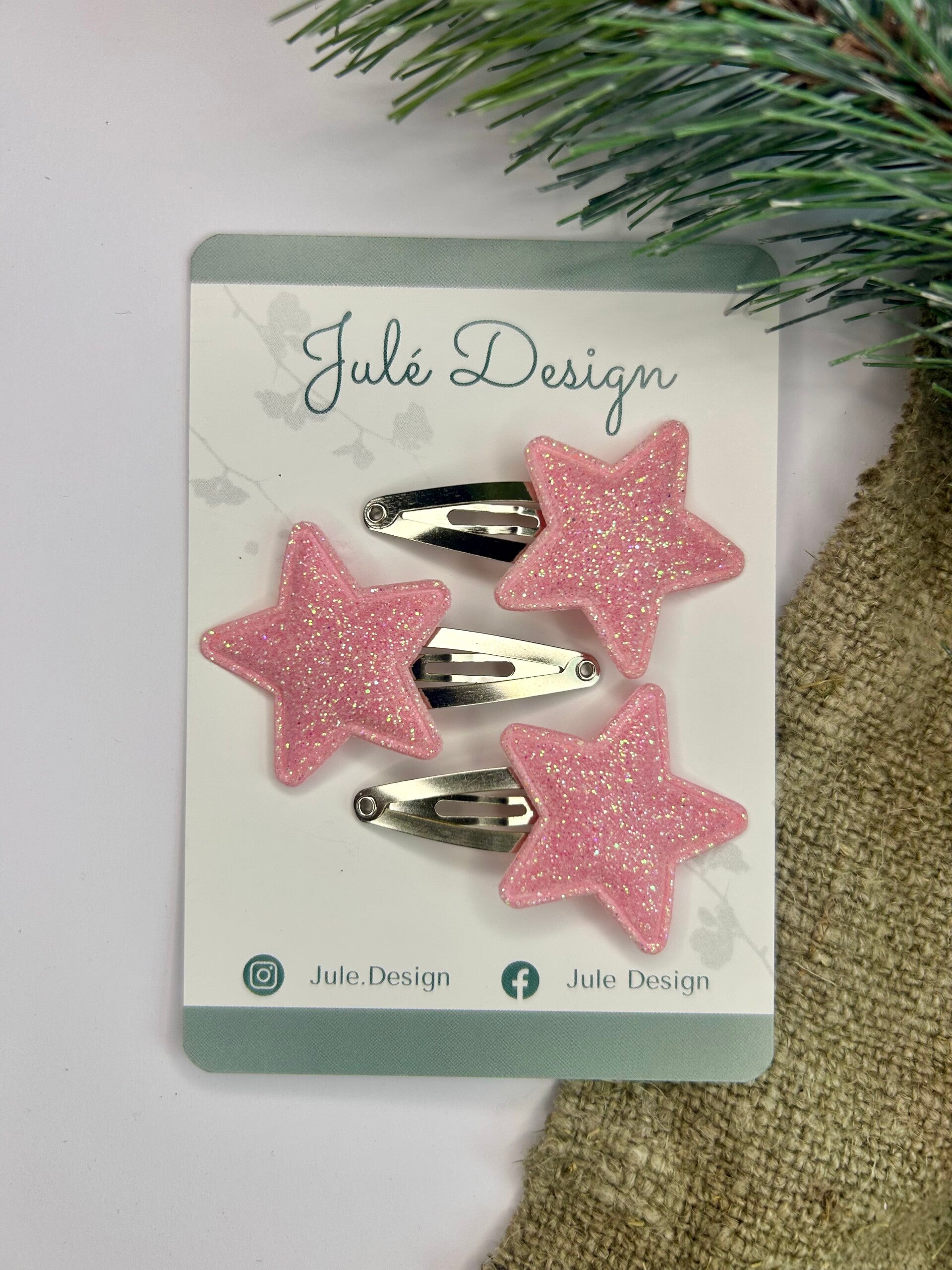 Haarspeldjes ster roze