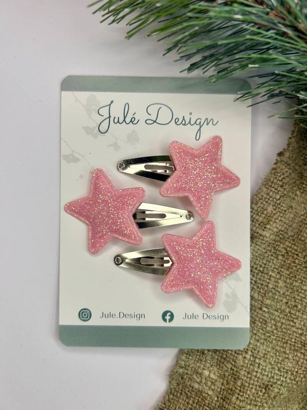 Haarspeldjes ster roze