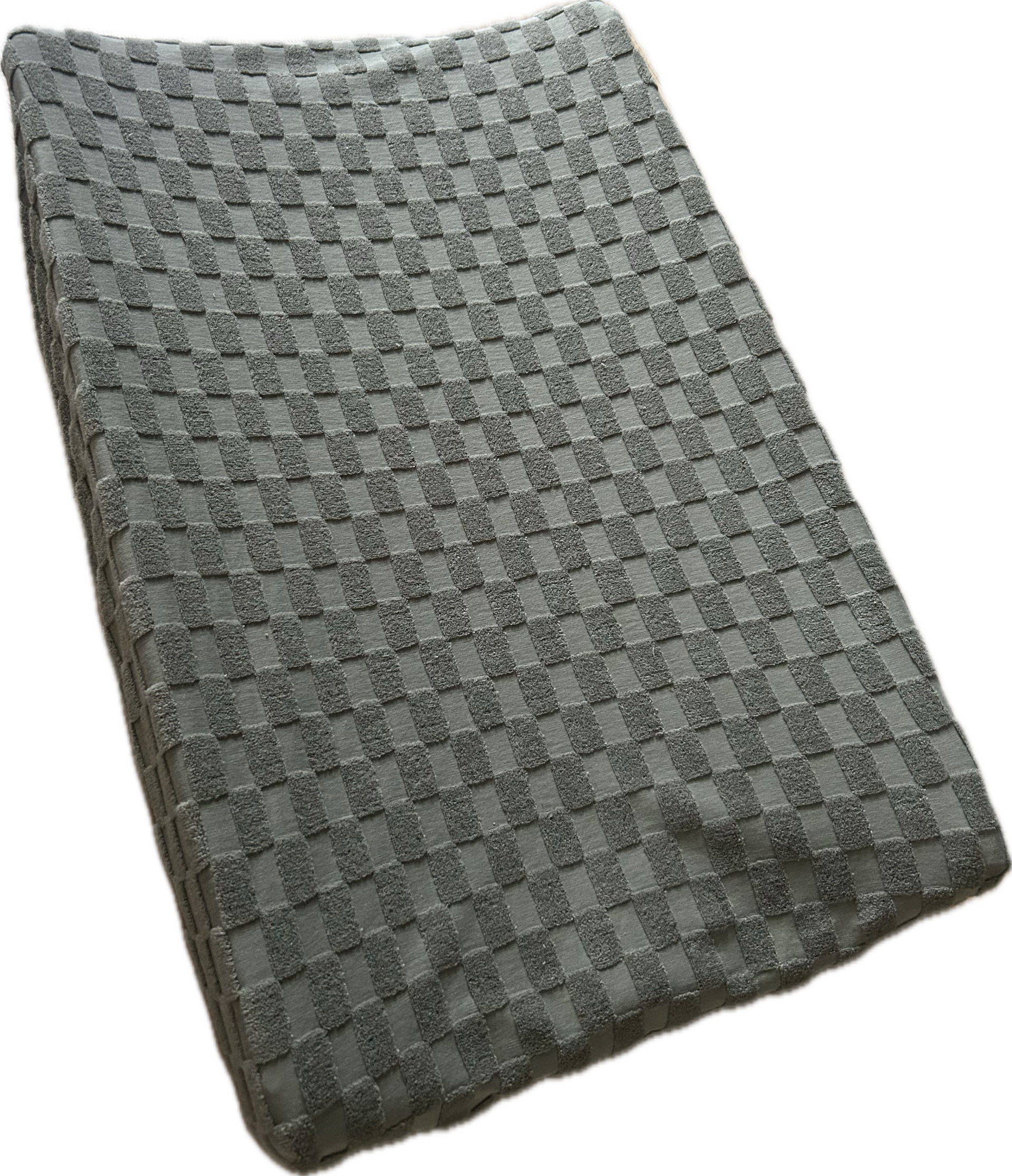 Aankleedkussenhoes Army groen blokjes