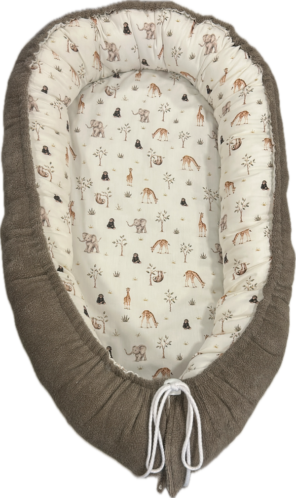 Babynestje taupe / safari dieren