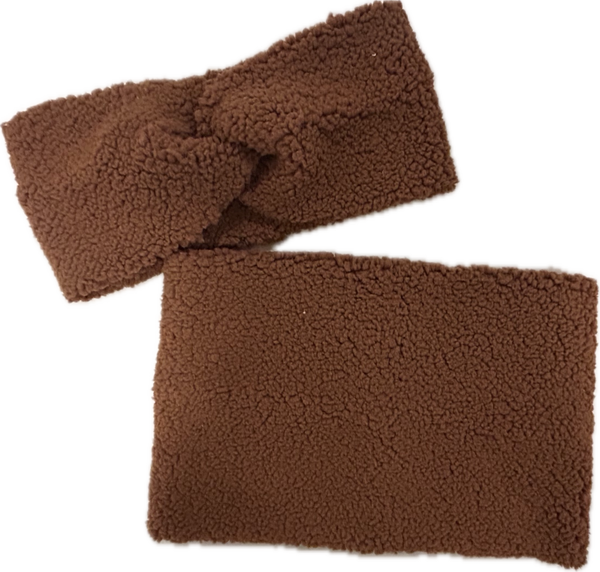 Teddy combi set bruin meisjes