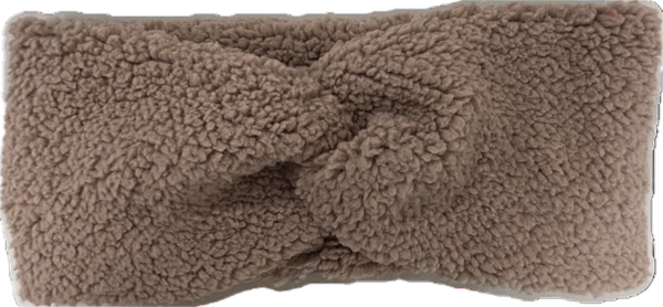 Teddy haarband taupe