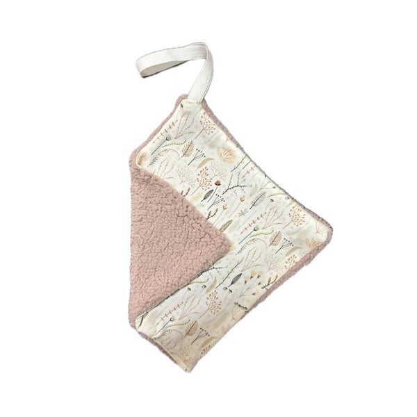 Speendoekje roze / blaadjes