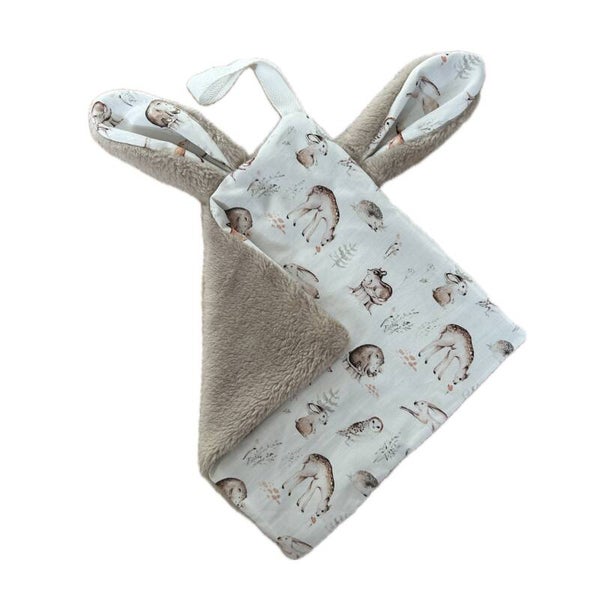 Speendoekje beige / bosdieren