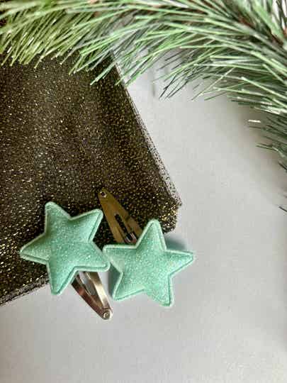 Haarspeldjes ster licht blauw