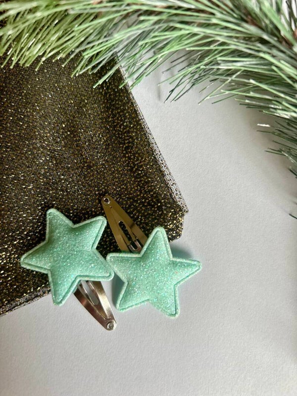 Haarspeldjes ster licht blauw