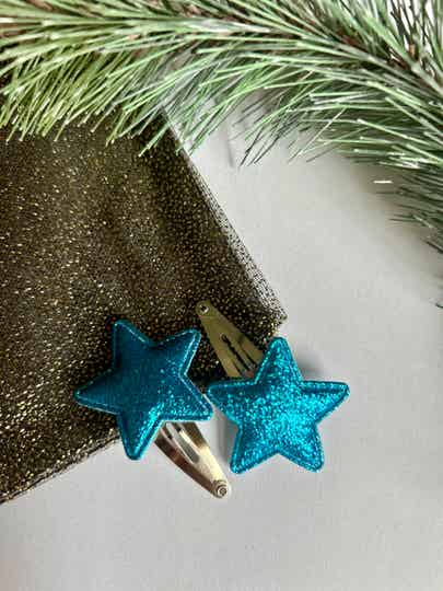 Haarspeldjes ster blauw