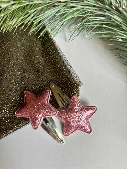 Haarspeldjes ster oud roze