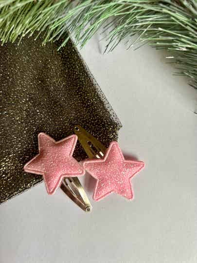 Haarspeldjes ster roze