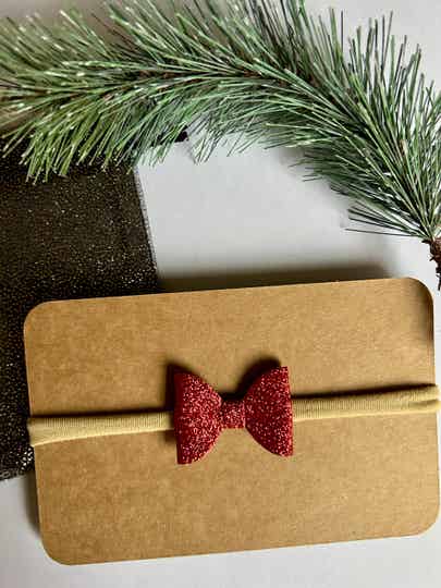 Baby haarband strik rood