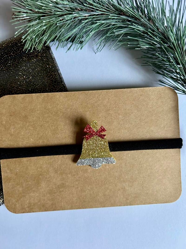 Baby haarband kerst klok