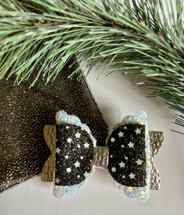 Haarclip zilver / zwart