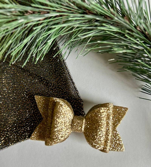 Haarstrik glitter goud