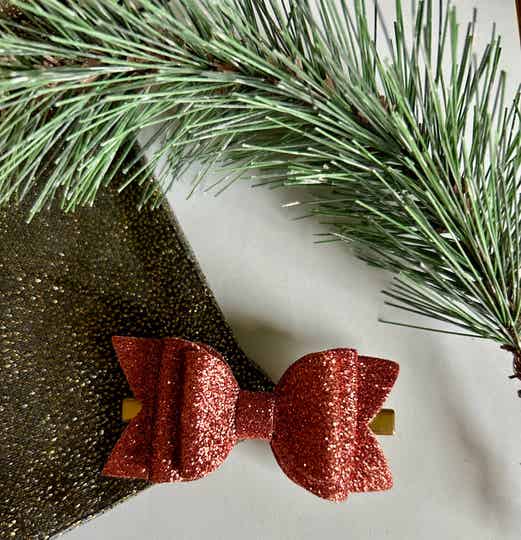 Haarstrik glitter roest