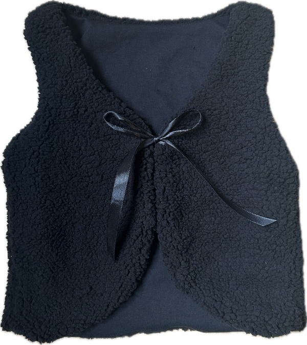 Gilet teddy zwart