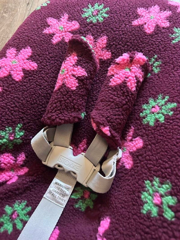 New Born hoes teddy mauve bloemen burgundy