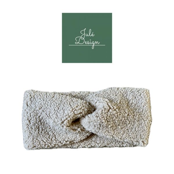 Teddy haarband beige