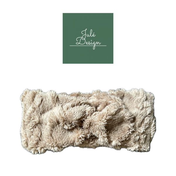 Teddy haarband kabel taupe