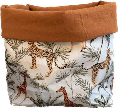 Commode mandje cognac / jungle