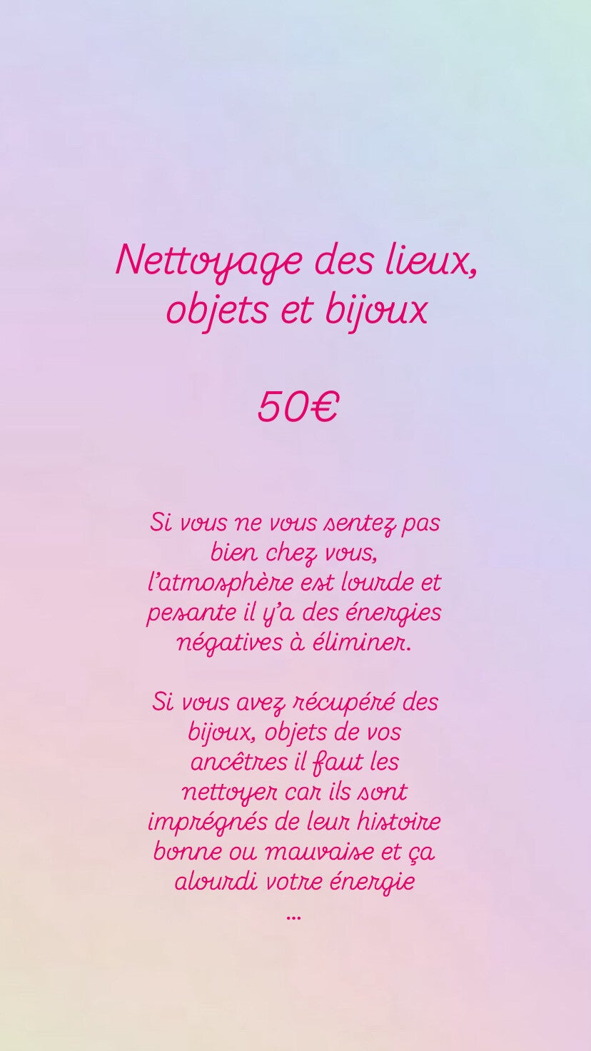 nettoyage lieux, objets, bijoux