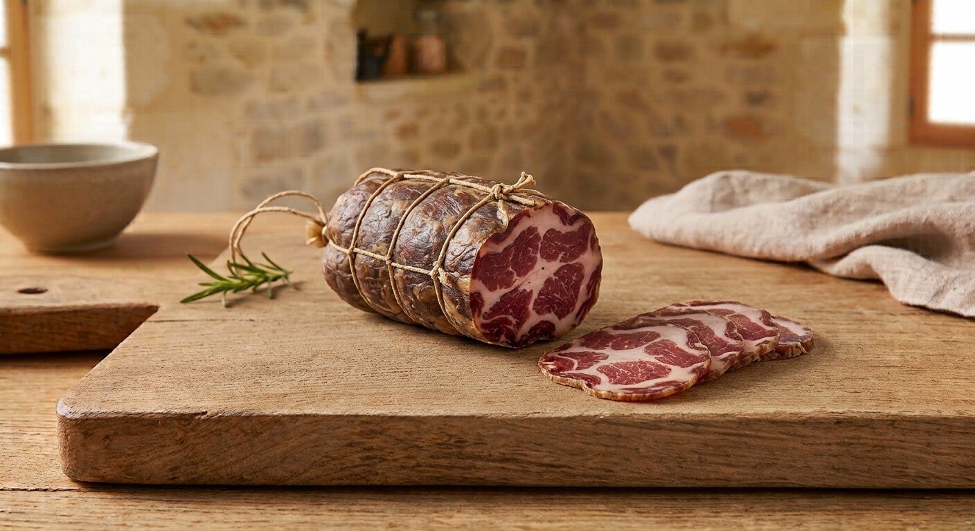 Coppa séchée et tranchée