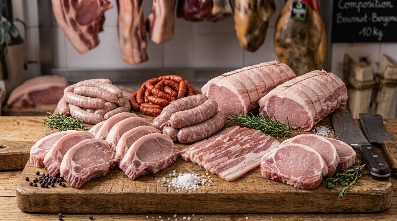 Colis de 10 kilos de viande de Porc noir Gascon