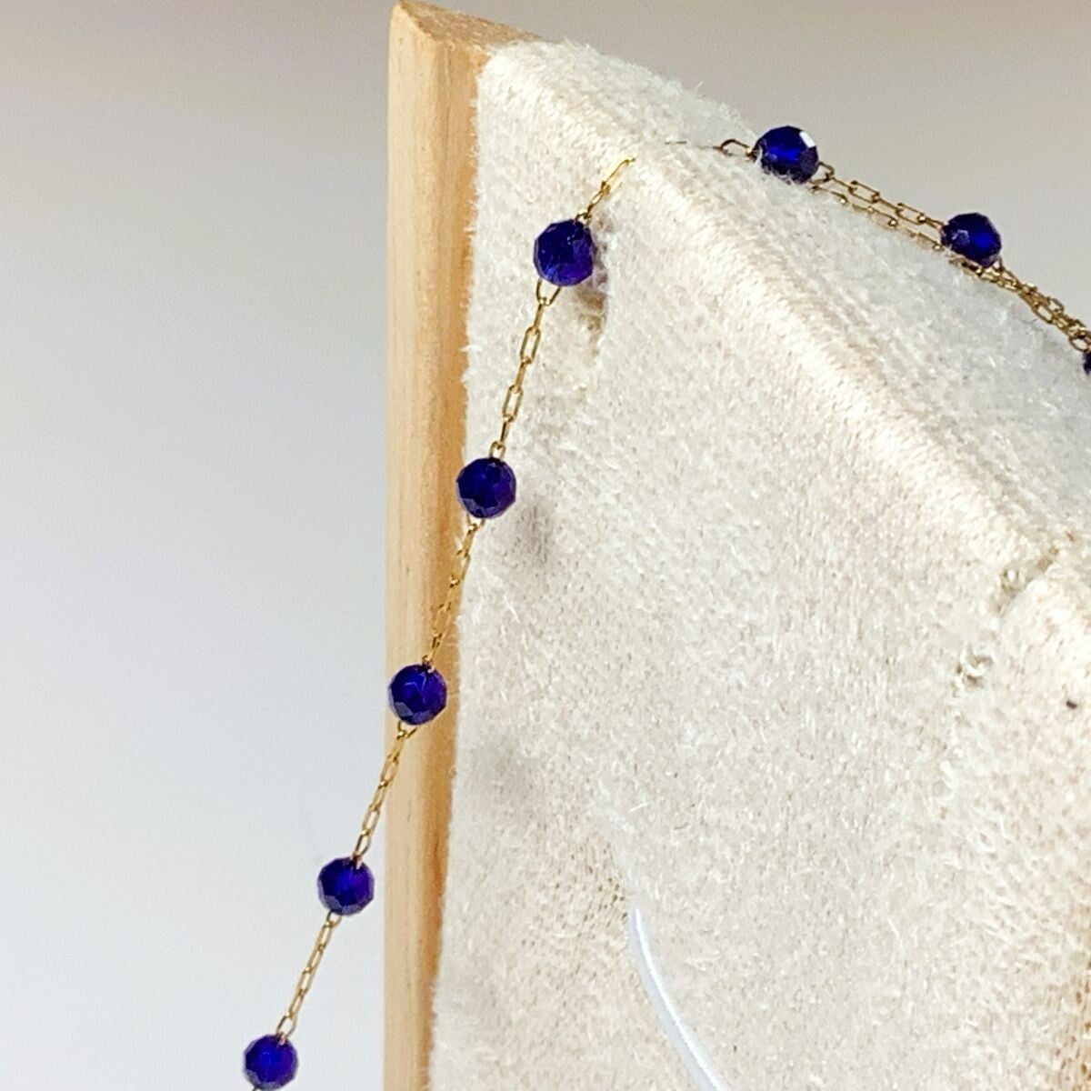 Ligne Firmament – Chaîne perlée en Spinelle bleu 3 mm Grade A