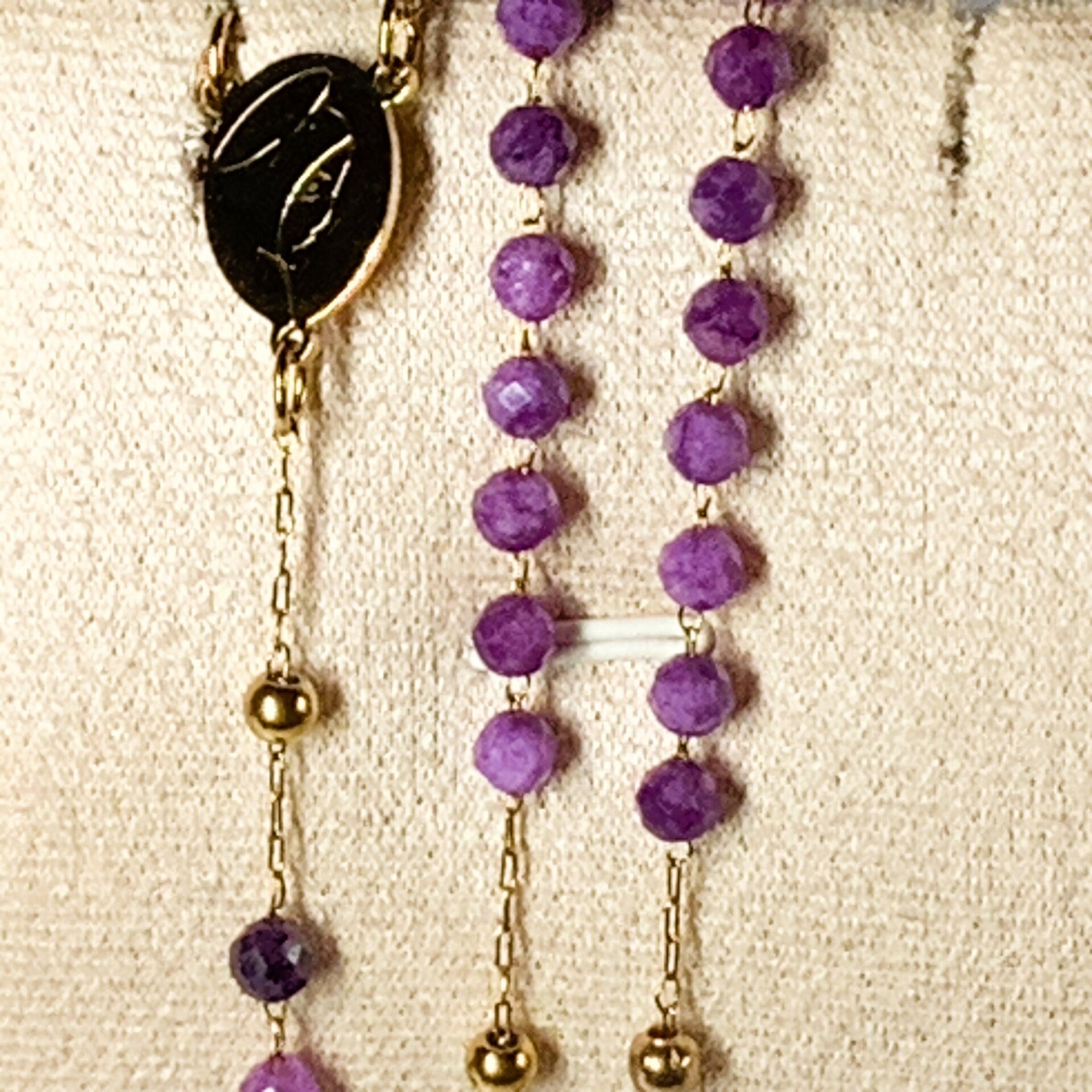 Chapelet Rosaire Améthyste — "Pourpre Évêque"