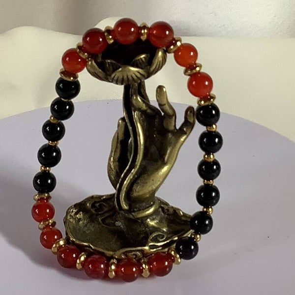 Kit Bracelet Cornaline AAA & Obsidienne A – Édition limitée –