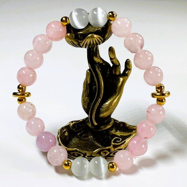 Kit bracelet – Anhydrite & Sélénite – Aurore Rose