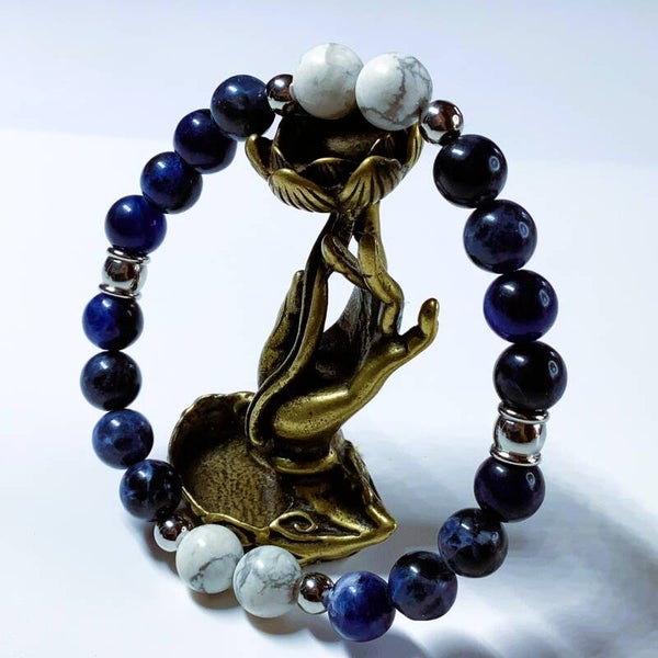Kit bracelet – Sodalite & Howlite – Nuit Étoilée
