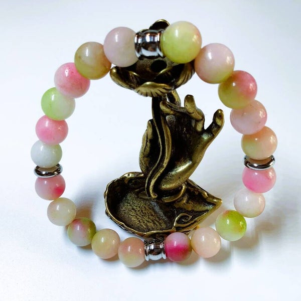 Kit bracelet Tourmaline melon d'eau grade A - Jardin Secret