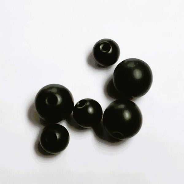 Perles en Onyx Noir Mat  grade A