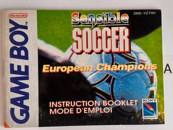 DMG Manual:  Sensible Soccer European Championship -FAH