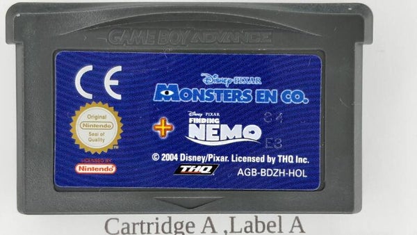 AGB Cartridge:  2 in 1 Monsters & CO + Nemo  -EUR/HOL