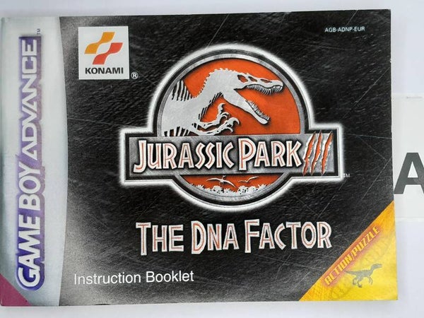 AGB Manual:  Jurassic Park III The DNA factor -EUR