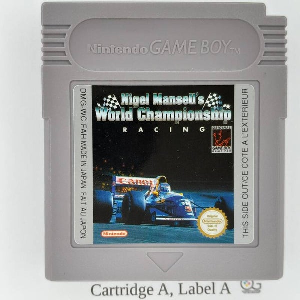 DMG Cartridge: Nigel Mansell's World Championship Racing -FAH