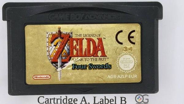 AGB Cartridge: The Legend of Zelda a Link to the Past Four Swords -EUR