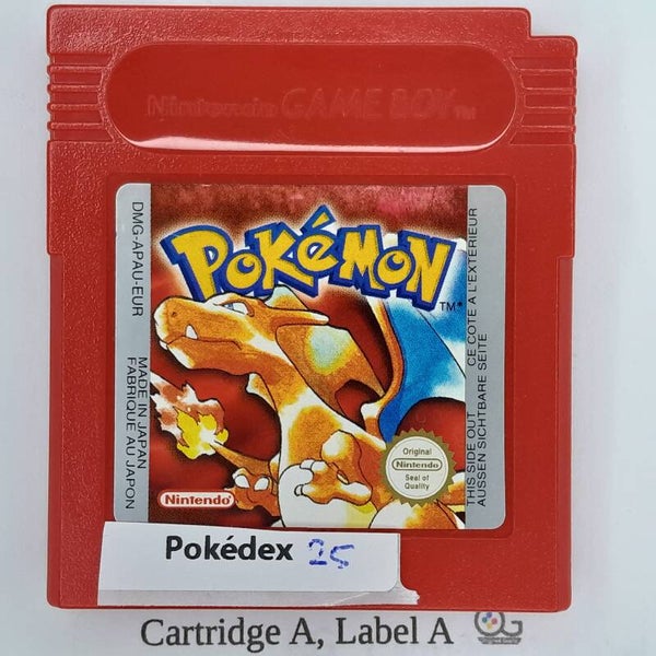 DMG Cartridge:  Pokémon Red -EUR 25 Pokédex