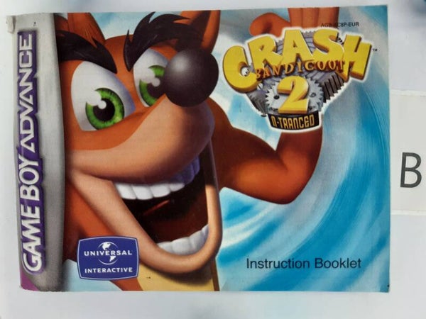 AGB Manual:   Crash Bandicoot 2 N-tranced -EUR