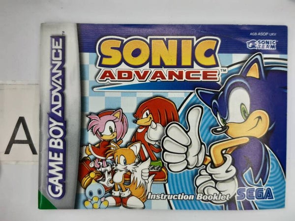 AGB Manual: Sonic Advance  -UKV