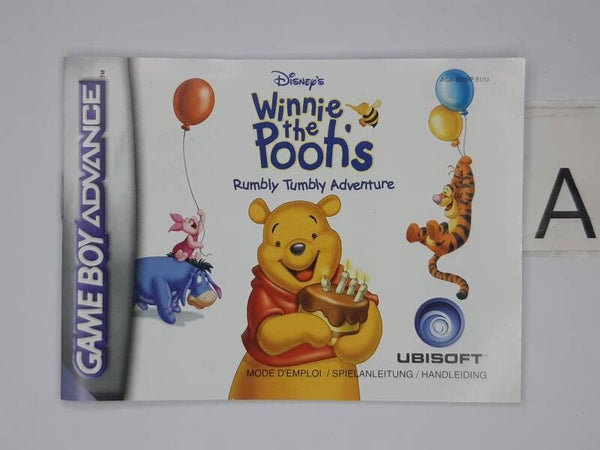 AGB Manual: Winnie the Pooh's Rumbly Tumbly Adventure -EUU