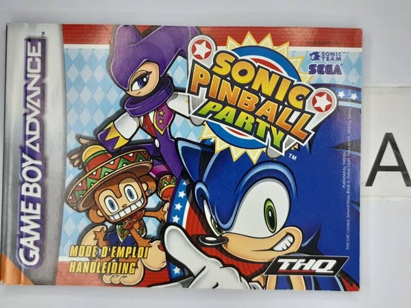 AGB Manual: Sonic Pinball Party  + Sonic Advance -FAH