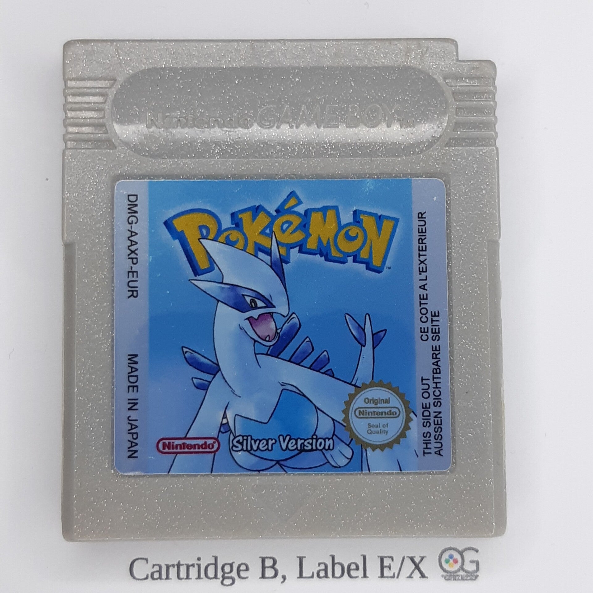 DMG Cartridge:  Pokémon Silver -EUR  Replaced Battery = New