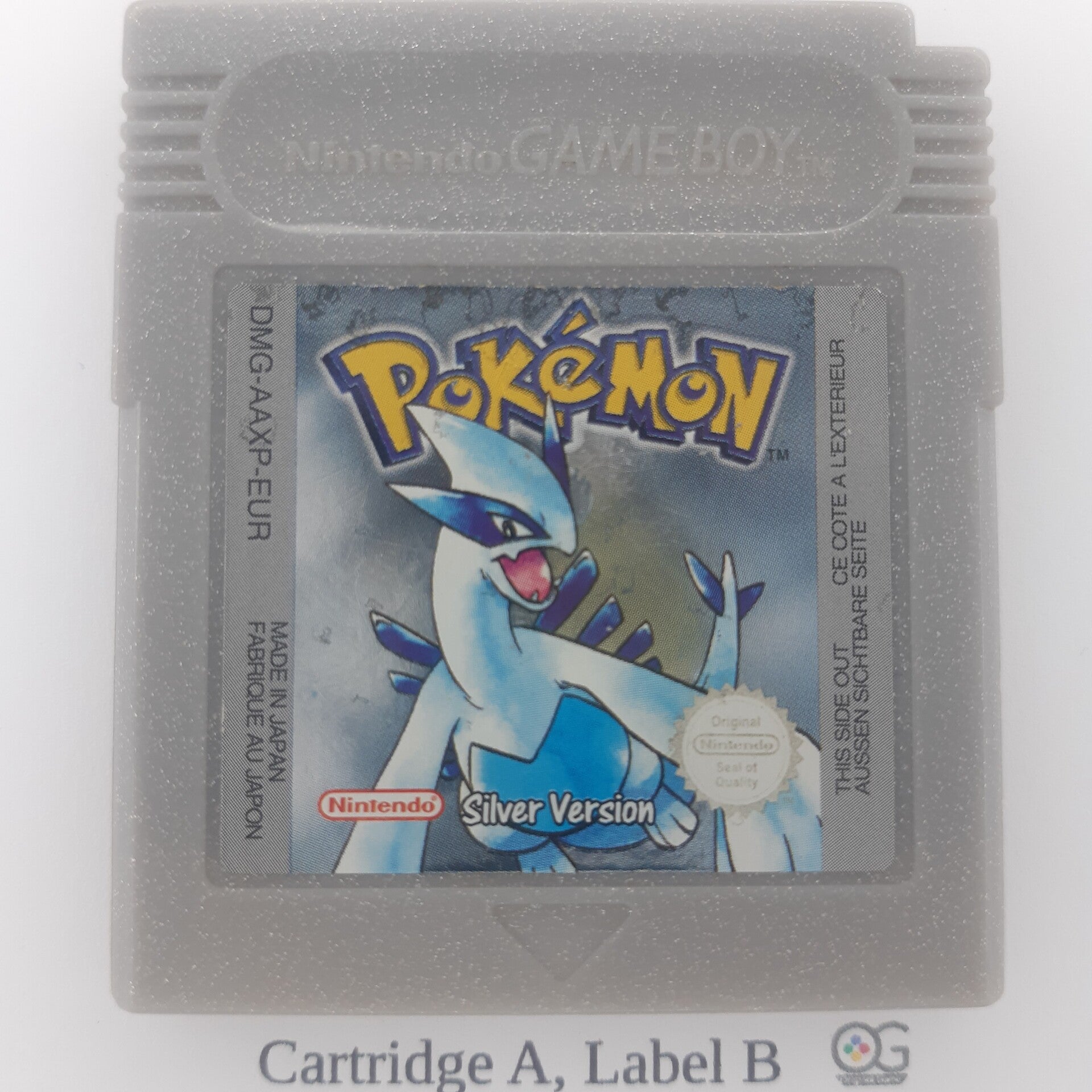 DMG Cartridge:  Pokémon Silver -EUR  Flat Battery = Empty
