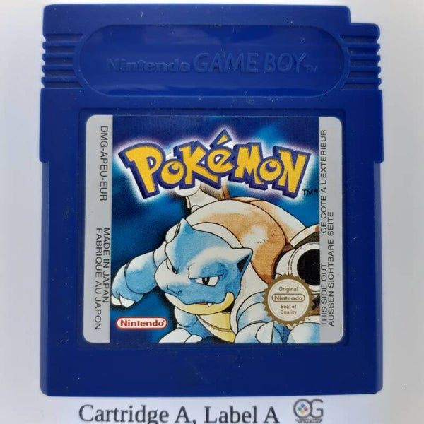 DMG Cartridge:  Pokémon Blue -EUR   21 Pokédex Player John