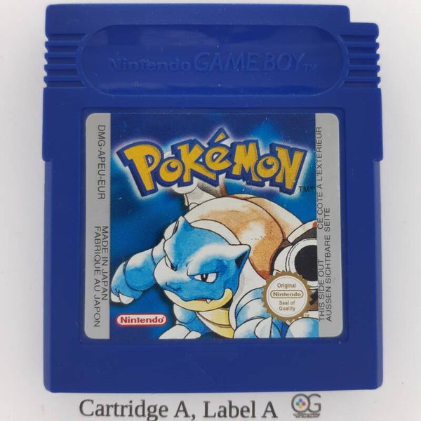 DMG Cartridge:  Pokémon Blue -EUR   32 Pokédex Player Fil